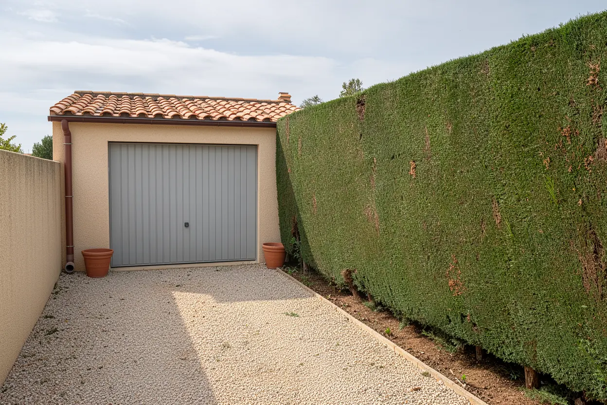 Cyprès structurés après entretien à Castelnau-le-Lez